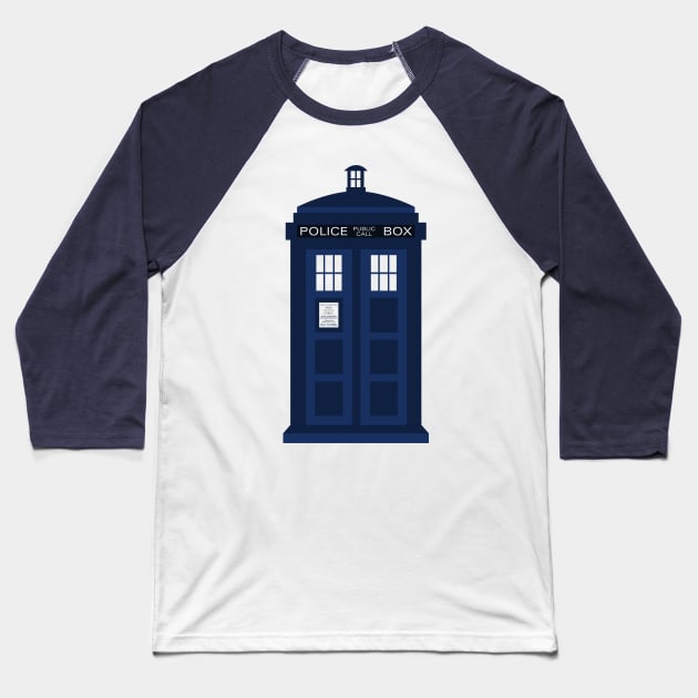 Tardis Baseball T-Shirt by Lydilena